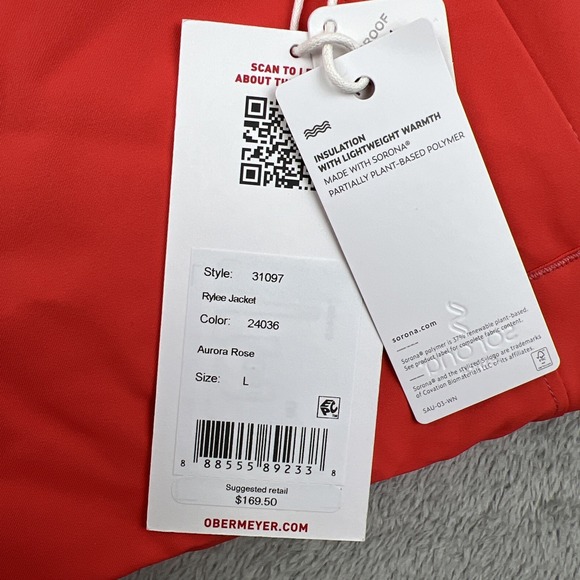 Obermeyer Rylee Jacket Teen Girls Large 14-16 Aurora‎ Rose Pink Ski Snow Coat - Picture 4 of 10